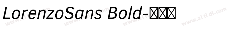 LorenzoSans Bold字体转换